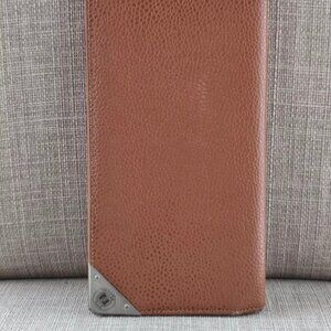 Renoma Paris Long Wallet Brown Leather Card Holder Clutch Purse Made in France